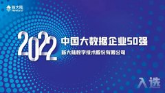 金年会体育金字招牌信誉至上入选2022中国大数据企业50强